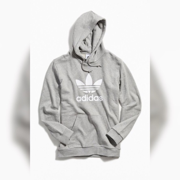 mens adidas hoodie grey